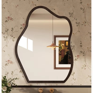 Bois-like haute qualité mode rétro style décor hôtel design moderne salle de bain mur miroir table de lavage - Product Image 6