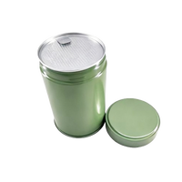 Boîtes de conserve rondes personnalisées de 100g avec couvercles en aluminium et joints à bouchon à vis Boîte en poudre de métal Matcha en tailles de 50g 100g 150g 200g