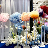 Décoration de mariage : Fleur géante à ouverture et fermeture automatiques, grandes fleurs mobiles, lumières de décoration de mariage