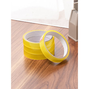 เทปกาวสำนักงานสีเหลืองใสขนาด16มม. X 25ม. แพ็ค4ชิ้น - Product Image 1