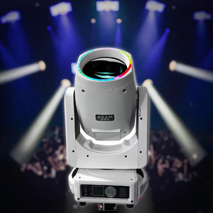 Faro mobile professionale 2950W 14R Beam Spot per feste, DJ, discoteche, con anello SMD RGBW, per matrimoni, concerti, illuminazione scenica DMX Music IP33 95 - Product Image 1
