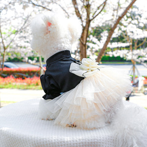 Nueva ropa de primavera/verano para perros pequeños y medianos, incluyendo faldas de tul y vestidos de novia estilo Hepburn. - Product Image 2