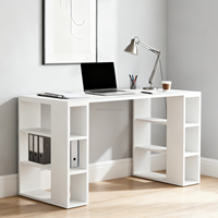 Bureau d'ordinateur convertible pour salon, réception et étude avec rangement, design en bois multifonctionnel et gain de place