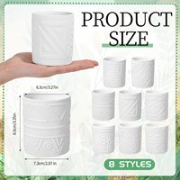 12 pots en céramique à peindre soi-même, en vrac, prêts à la peinture, mini pots en céramique pour plantes succulentes, mini pots de fleurs