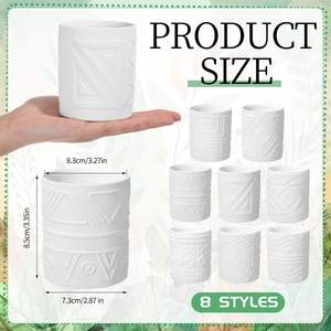12 Macetas de Cerámica para Pintar, Macetas de Cerámica Listas para Pintar, Mini Macetas de Cerámica para Suculentas, Mini Macetas para Plantas - Product Image 2
