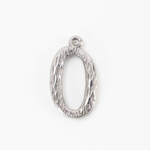 Conectores de letras de acero inoxidable Tongjin, colgantes plateados con el alfabeto de la A a la Z, accesorios de joyería para hacer collares y pulseras DIY. - Product Image 4