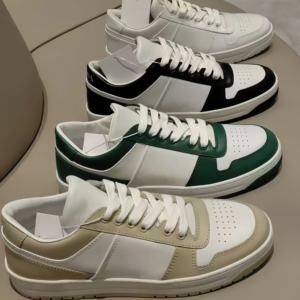 Chaussures de marche pour hommes, haut de gamme, sportives, élégantes, de luxe, de créateur, avec semelle intermédiaire en maille, en cuir véritable, imperméables, respirantes, rétro et tendance - Product Image 1