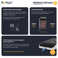 Serrure de combinaison KEMUU TTlock pour porte en bois, armoire et tiroir avec clé tactile numérique et NFC SDK activé pour casier intelligent