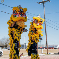LD09 costume traditionnel de danse de lion pour adulte, célébration du nouvel an chinois, danse de tête de lion en laine