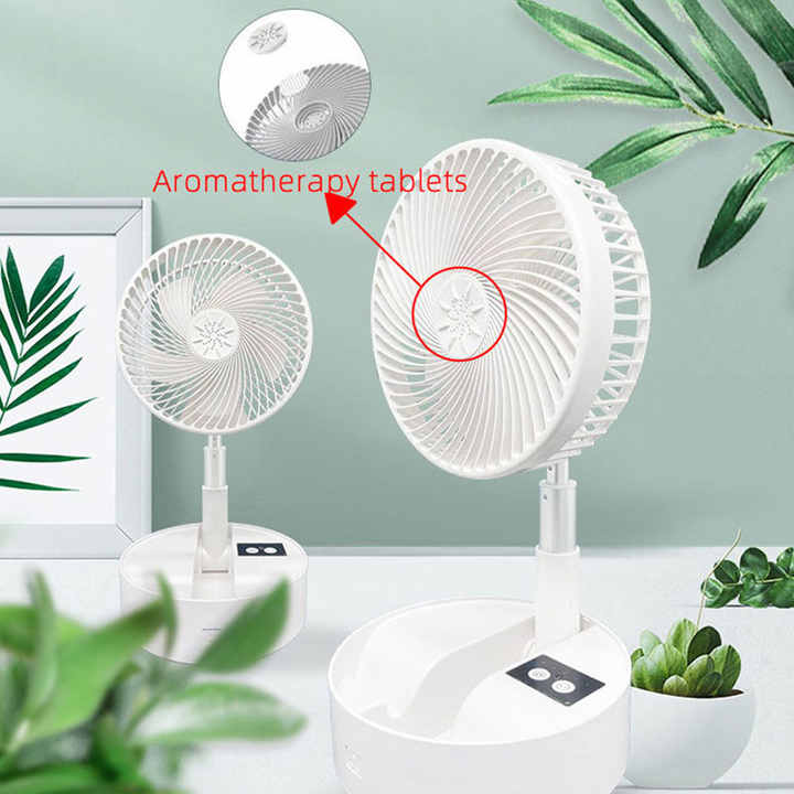 Portable Desk Fan,Foldable Fan Pedestal Stand Floor Fan Adjustable Height From 14.2 Inch To 39inch, 4 Speeds & Time Settings,7200mAh Rechargeable Battery Telescopic Oscillate USB Charging (PINK): Desk Fans