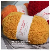 Huidvriendelijke polyester koraalvlies 50 gram handdoek, pluizig, zacht, babycomfortabel, fluweelachtig, dik handgebreid chenille garen