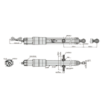 Actionneur linéaire solaire PrimoPal synchronisé 1,65 mm/s 46 000 N Course de 1000 mm Actionneur linéaire électrique robuste 24 V
