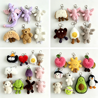 Porte-clés en peluche style Jellycat de haute qualité, ours Barcelone, poupée croissant, breloque de sac, cadeau d'anniversaire pour enfants, jouet souple, vente en gros