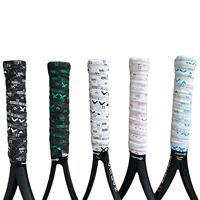 Cinta de Agarre Antideslizante para Raqueta con Logotipo Personalizado, Impresa y Esmerilada, Tipo Seco, para Tenis, Bádminton y Squash