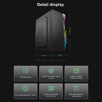 Boîtier PC Micro ATX économique, châssis de jeu ITX compact, alimentation montée en haut, boîtier de bureau léger