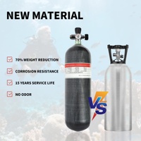 Bouteille d'air de plongée TUXING haute pression 6,8 L 4500 psi 300 bar 30 MPa en fibre de carbone composite enveloppée avec valve de remplissage