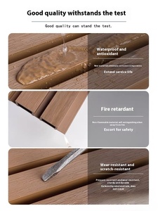 <span class=keywords><strong>Panel</strong></span> de Pared 3D Moderno para Exteriores, <span class=keywords><strong>Panel</strong></span> de Pared WPC Insonorizado, Impermeable y Resistente al Fuego, Características Plásticas - Product Image 3