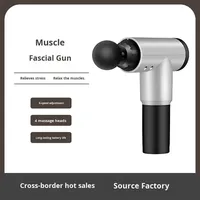 Pistola de Masaje Eléctrica, 4 Cabezales de Masaje, 6 Niveles de Ajuste, Relajación Muscular, Vibración, Equipo de Fitness, Larga Duración