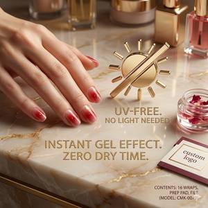 <span class=keywords><strong>Uñas</strong></span> de Gel Semicuradas con Acabado <span class=keywords><strong>Mate</strong></span> Borgoña para la Colección <span class=keywords><strong>Otoño</strong></span> Invierno, Calidad de Salón, Tiras de <span class=keywords><strong>Uñas</strong></span> de Gel Libres de HEMA, OEM - Product Image 2