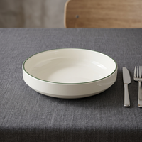 Ensembles de vaisselle de luxe chinois réutilisables et incassables de style nordique plats profonds en mélamine vajillas modernas