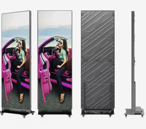 Movable LED Poster Screen Video <b>Wall</b> P1.2 P1.8 P2.5 Vertical Floor Standing LED Advertising <b>Display</b>, Wifi Controlled Digital LED - Product Image 3