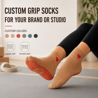 Chaussettes de sport personnalisées avec logo, chaussettes de yoga pour la saison printanière, absorption de la transpiration et antidérapantes