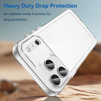 Coque transparente antichoc 2-en-1 en TPU souple et PC rigide pour iPhone 16, 17, 18 Pro et Pro Max – Meilleure vente