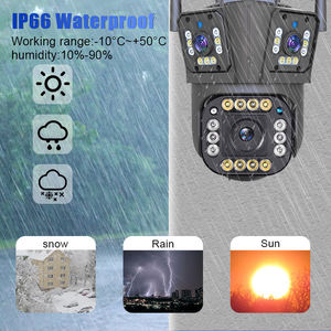 5K 12MP HD IP Ngoài Trời Không Thấm Nước 4X Lai Zoom An Ninh Giám Sát 360 Máy Ảnh Ba Ống Kính PTZ Wifi Dome Máy Ảnh - Product Image 6