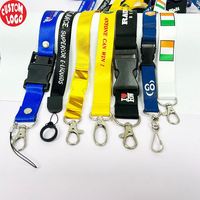 Lanière de poignet personnalisée en polyester léger, avec logo imprimé Grandview Sponsor Recall, porte-clés en polyester