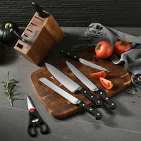 TOALLWIN Couteaux de cuisine professionnels japonais en acier inoxydable avec support à couteaux et rivets