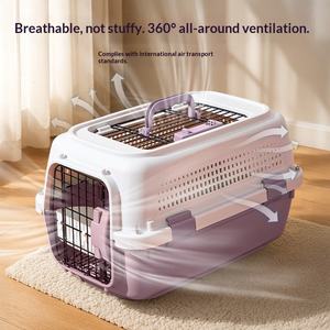 Nueva Caja de Transporte para Mascotas, de Plástico, con Cierre de Botón, Portátil, para Animales Pequeños, Perros, para Transportar en el Auto - Product Image 4