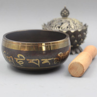 Bol chantant tibétain fait à la main, bol de méditation himalayen pour la guérison sonore, le yoga, le chakra, le reiki, la pleine conscience, la relaxation, la thérapie
