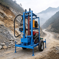 Machine de forage de puits d'eau 150m sur chenilles pour l'abreuvement du bétail, prix d'usine, vente en gros