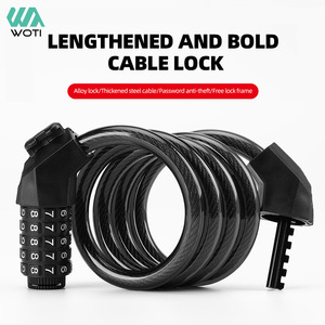 Yueli Bicycle Five Digit Combination <b>Cable</b> <b>Lock</b> 120 Cm Durable Steel Wire For Mountain Bike Cycling Equipment - Product Image 3