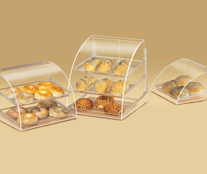 Vitrine de pâtisserie à comptoir épais à 3 niveaux, vitrine de présentation de gâteaux en libre-service, vitrine alimentaire en acrylique - Product Image 6