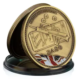 قطع النقدية التذكارية البريطانية لطلقات بندقيات الاعتداء SA80 مطلية بالنحاس هدايا التذكارية - Product Image 2