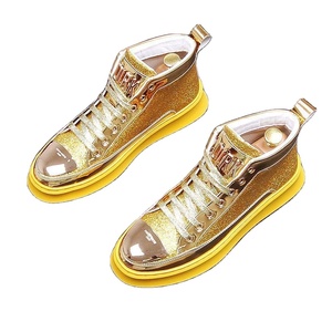 Nouvelles baskets montantes décontractées pour hommes 2026, style Ins, avec empeigne tricotée et plateforme, pour étudiants - Product Image 3