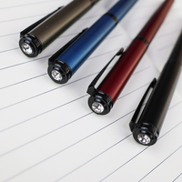 Stylo à pointe diamantée GemFully, vente chaude 2026, articles promotionnels en gros, stylo noir 0,5 mm, stylo métallique pour étudiants avec embout