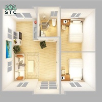 Conteneur modulaire préfabriqué 20 pieds démontable à prix abordable, en panneaux sandwich, pour maison, cabine, entrepôt, garage, dortoir de travailleurs, mobile