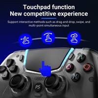 EDAFA Nirkabel untuk Pengontrol Gamepad Tombol Turbo Motor Getar Giroskop Enam Sumbu Touchpad Speaker Bawaan
