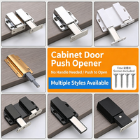 Loquet à ressort invisible pour porte ; ouverture magnétique automatique pour porte d'armoire, sans poignée, système de pression pour porte de placard