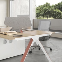 Bureau de réunion en cluster à 2 voies, réseau téléphonique, cubicle, plan ouvert ou centre d'appels, table de bureau en cluster à 4 voies, réseau de bureaux en cluster