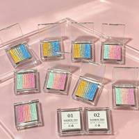Palette de fards à paupières holographiques carrés professionnels, logo personnalisé, fard à paupières caméléon, marque privée, maquillage pour les yeux