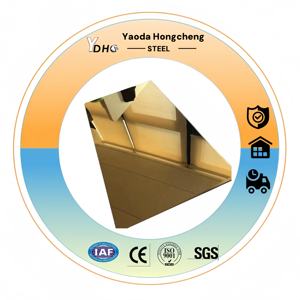 לוח פלדת אל-חלד <span class=keywords><strong>304</strong></span> איכותי ביותר / יריעת מתכת מצופה זהב ורוד, יריעת פלדת אל-חלד 4X8 רגל, עובי 20 גייג' - Product Image 1