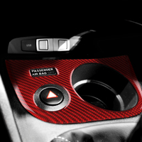 Accessoires de porte-gobelet de voiture de luxe véritable autocollant en Fiber de carbone souple pour Leon 1M MK1 2005-2012 LHD & RHD Application intérieure