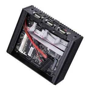 Qotom PC Mini 8G RAM 256G SSD Core i7 2 LAN 4 COM Computer industriale senza ventola Mini PC Desktop