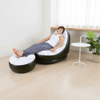 Canapé-lit gonflable pliable en PVC/TPU sur mesure, fauteuil pouf design moderne avec fonction balancelle, haut-parleurs intégrés, une place, doux