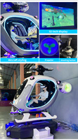 HEROVR Parc à Thème VR Excitant Jeu de Tir Montagnes Russes Simulateur d'Hélicoptère VR 9D à Vendre