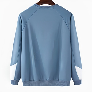 Sudadera unisex azul con mangas raglán, estilo casual de invierno, hecha en Pakistán. - Product Image 2