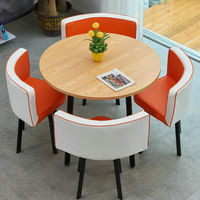 Vente en gros de meubles de restaurant pour dessert, narguilé, salon, cantine, café, table avec 4 chaises à vendre